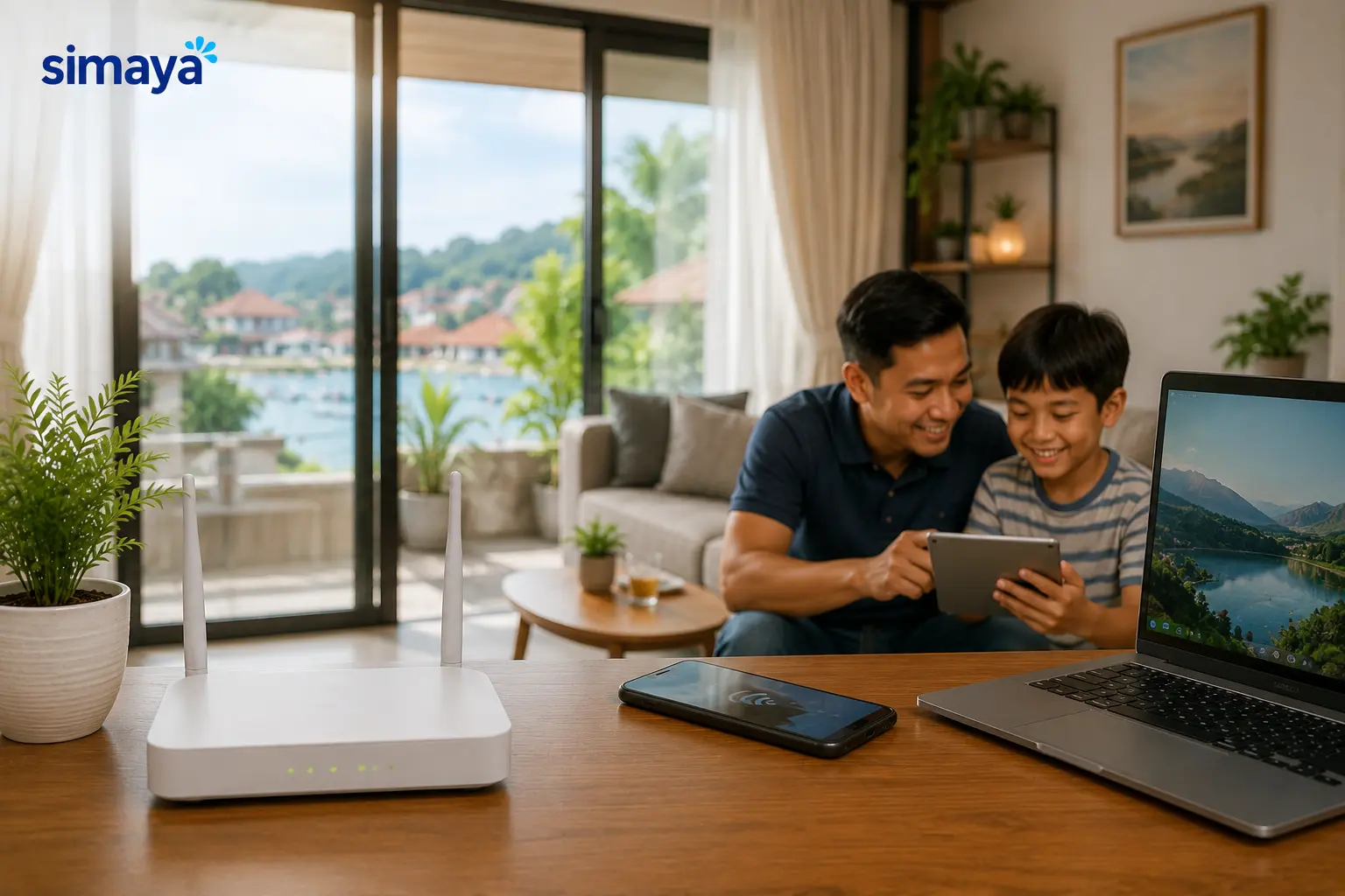 Router WiFi untuk koneksi internet rumah di Pameungpeuk
