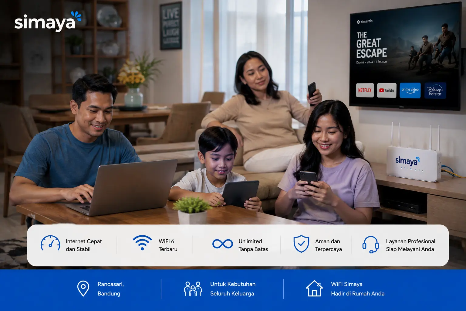 Layanan WiFi Simaya di Rancasari
