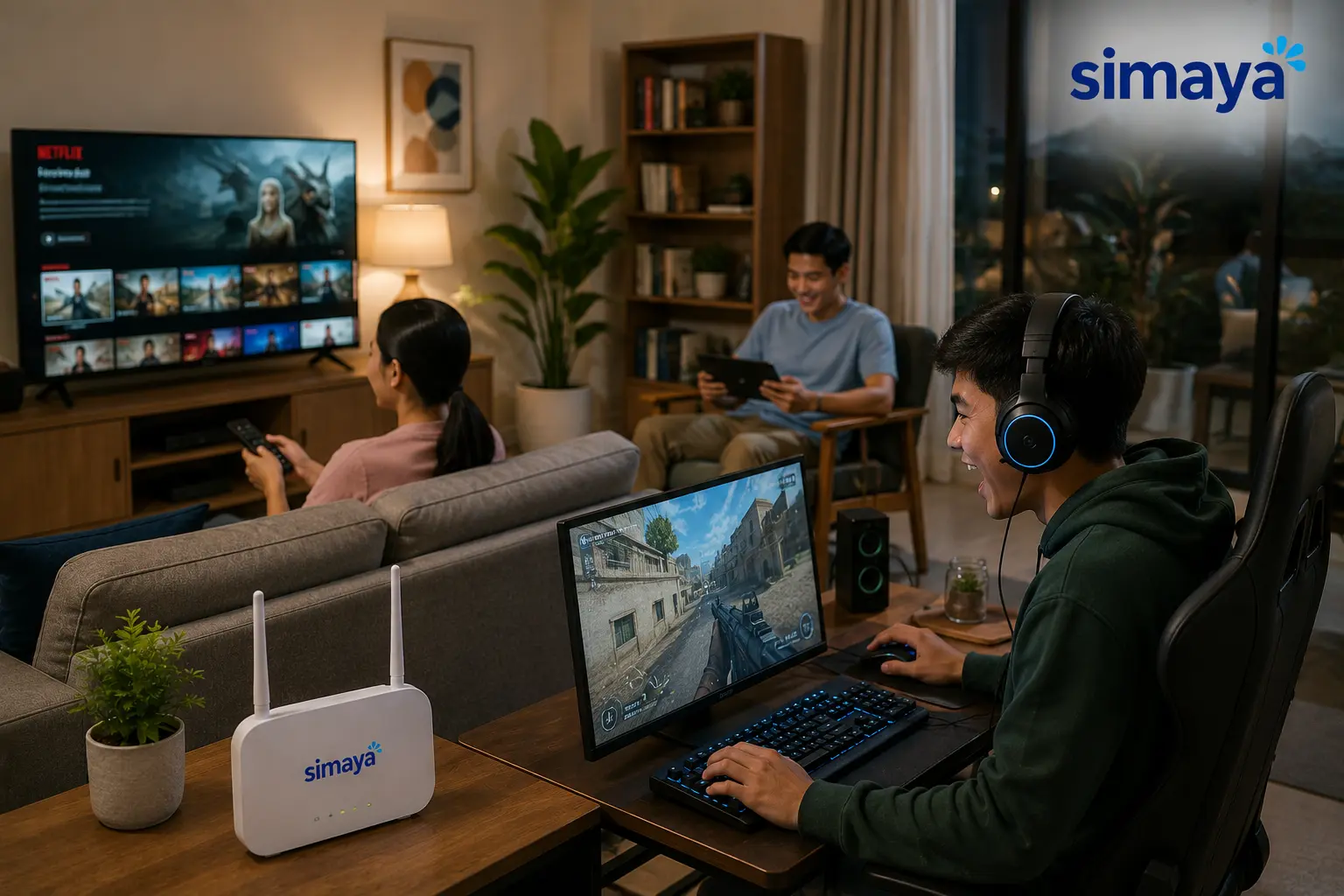 WiFi rumah untuk gaming dan streaming di Garut