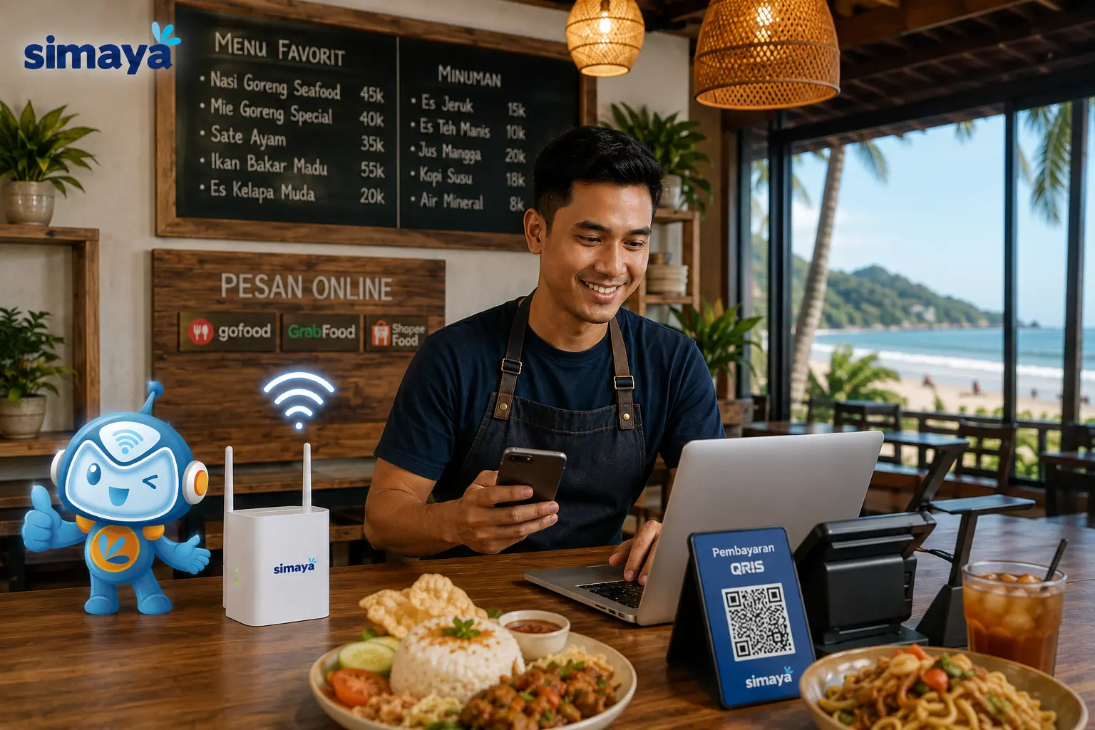 Internet Simaya mendukung bisnis lokal Pangandaran