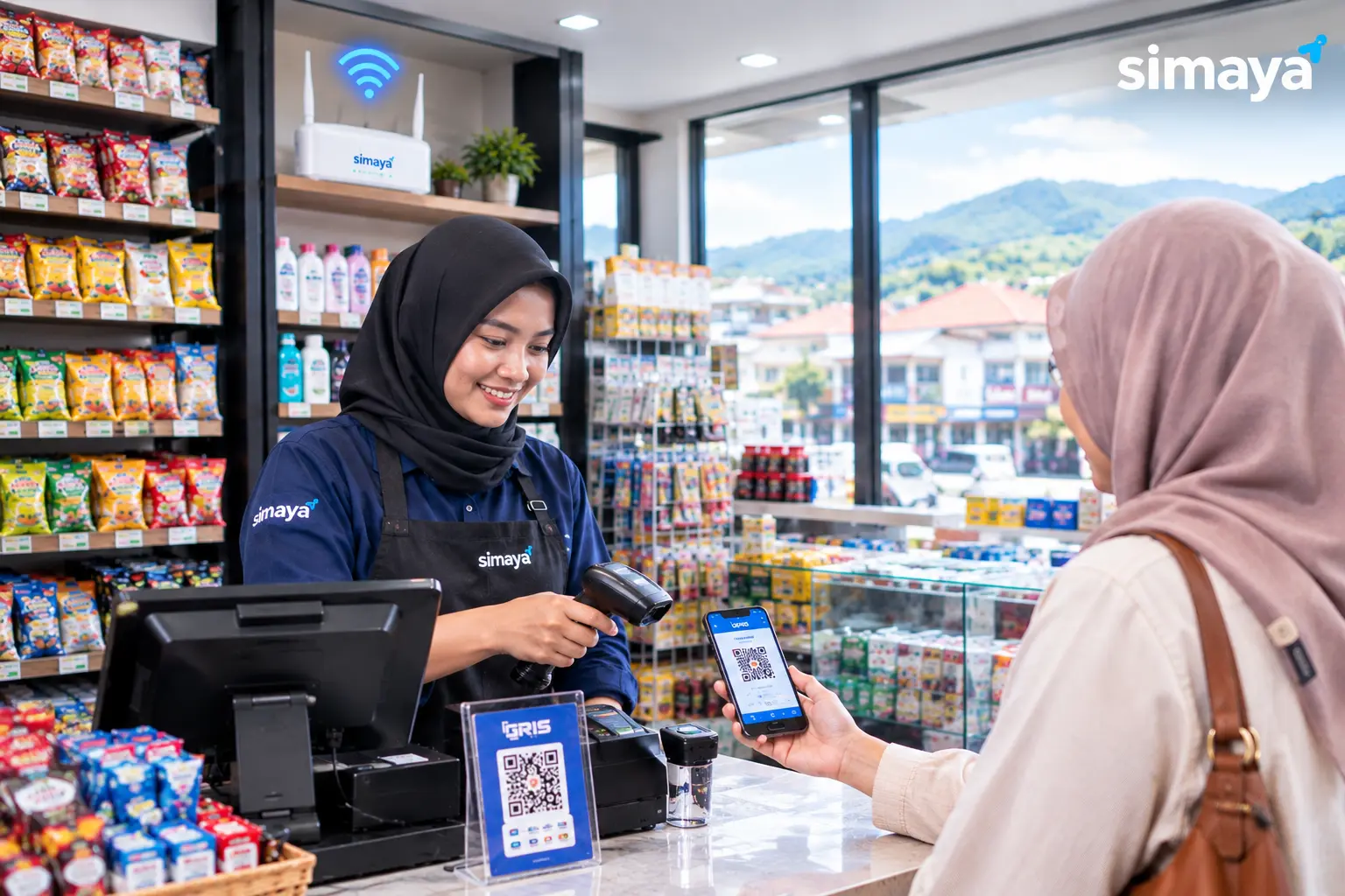 Internet toko Garut untuk kasir dan QRIS