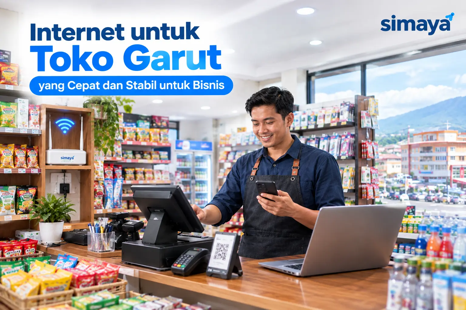 Internet untuk toko Garut dengan koneksi Simaya