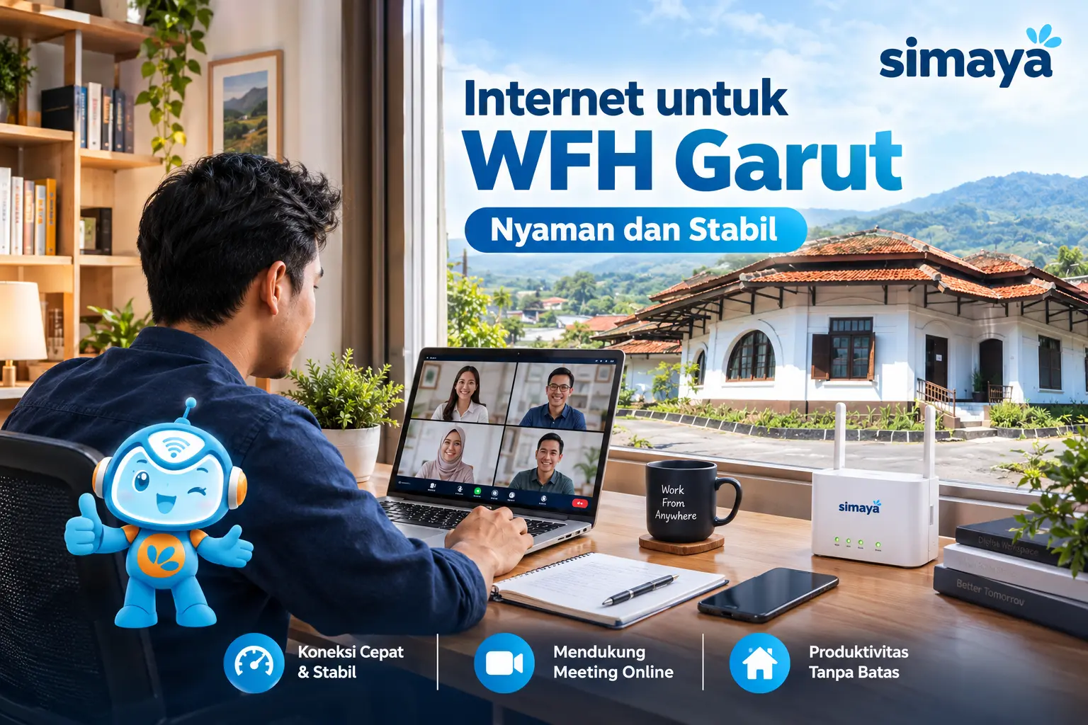 Internet untuk WFH Garut dengan koneksi stabil Simaya