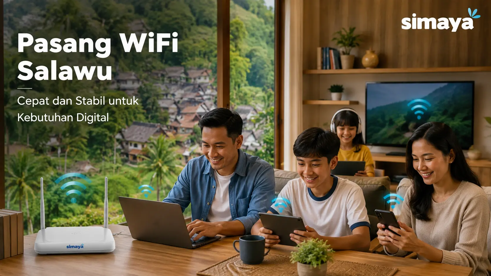 Pasang WiFi Salawu Simaya untuk internet rumah cepat dan stabil