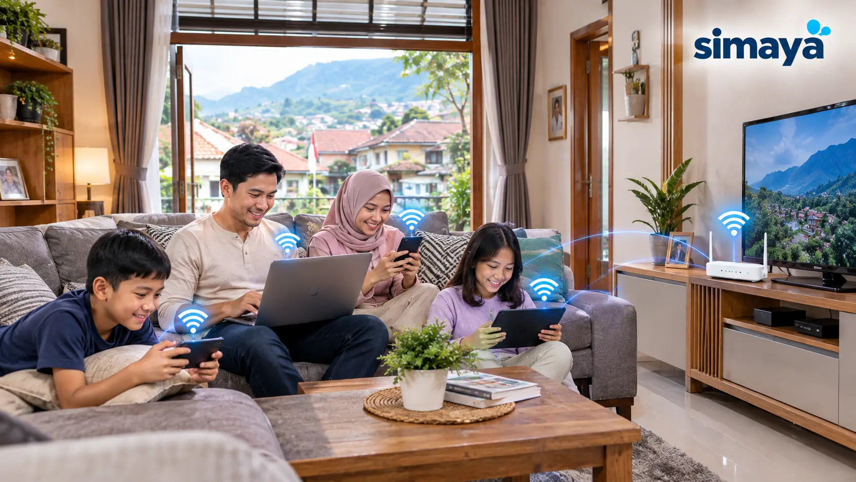 WiFi rumah Karangpawitan Garut untuk keluarga