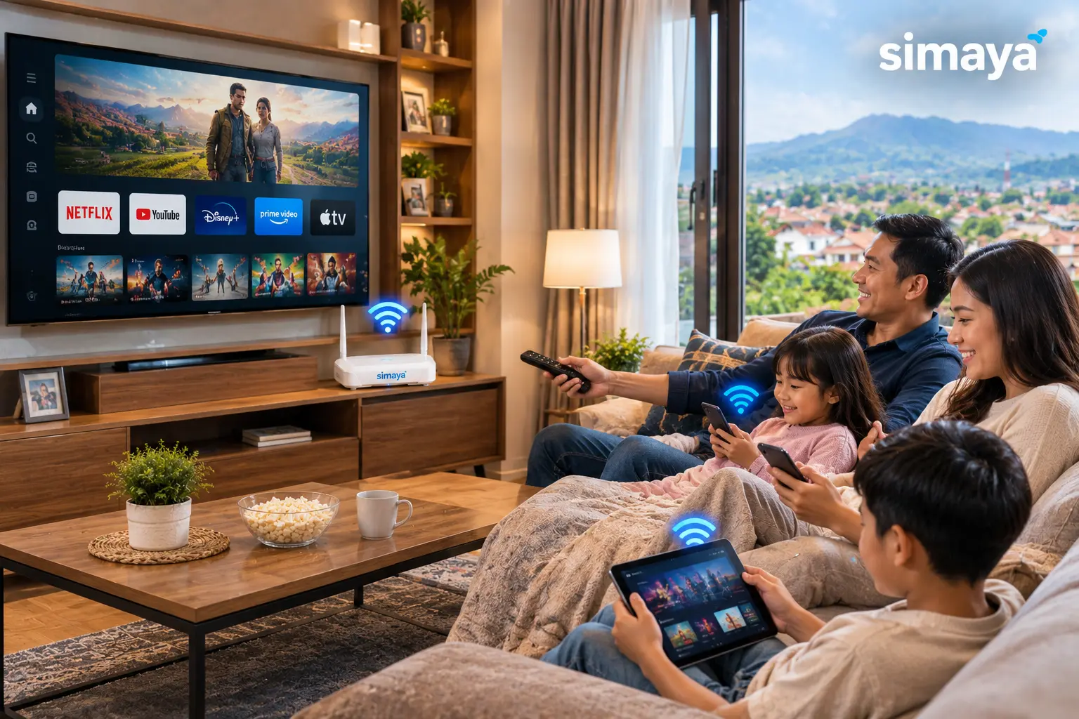 WiFi rumah Wanaraja untuk streaming keluarga