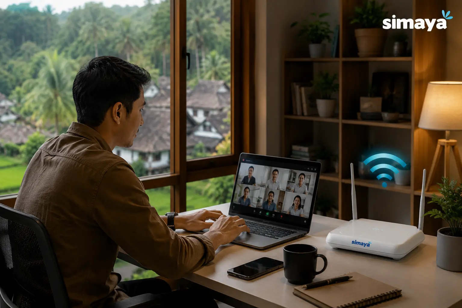 WiFi Salawu Simaya untuk bekerja dari rumah