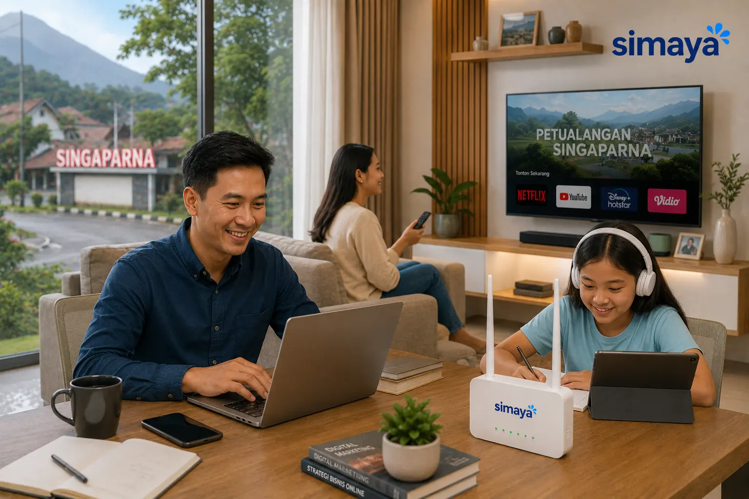 WiFi Simaya cepat dan stabil di Singaparna