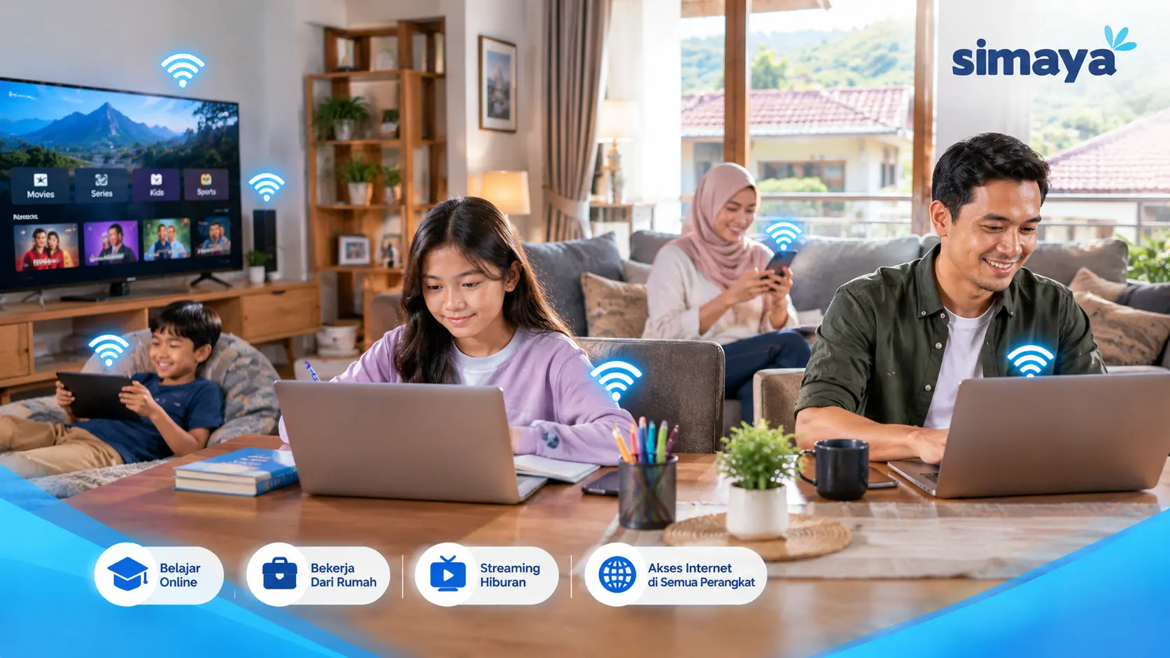 WiFi rumah Cisompet untuk kebutuhan keluarga